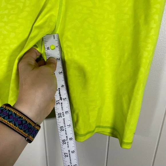 NWT IVL COLLECTIVE  High Waist Hydrasculpt Bike Shorts Neon Lime Womens 6 - Picture 9 of 9